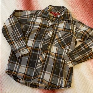 Plaid Flannel Button Down-Boys